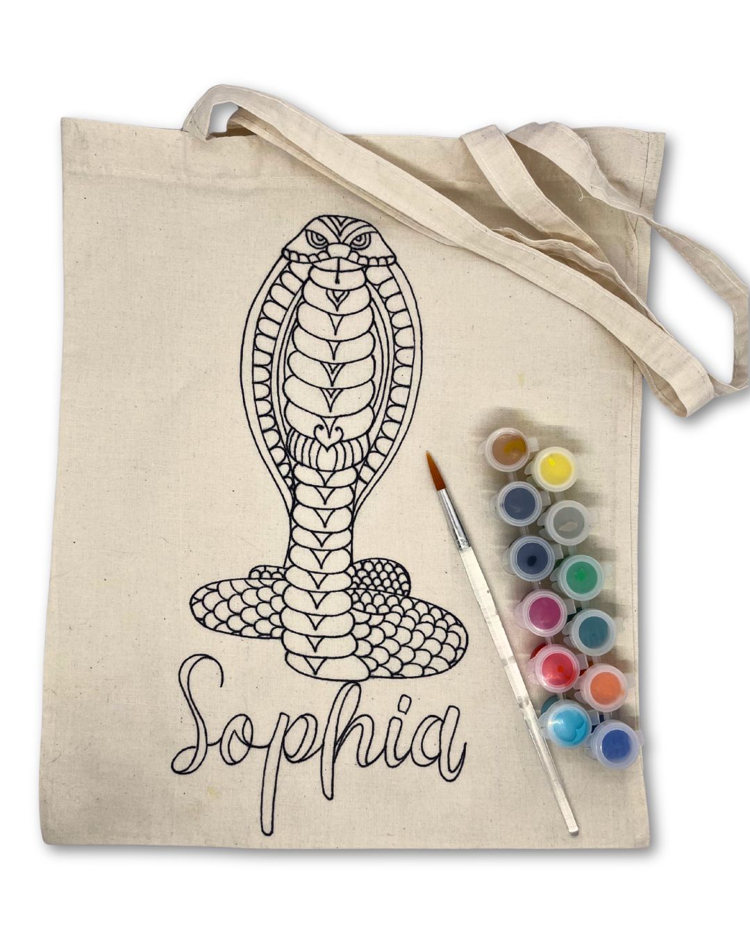 Paint Your Own Tote Bag | Snake
