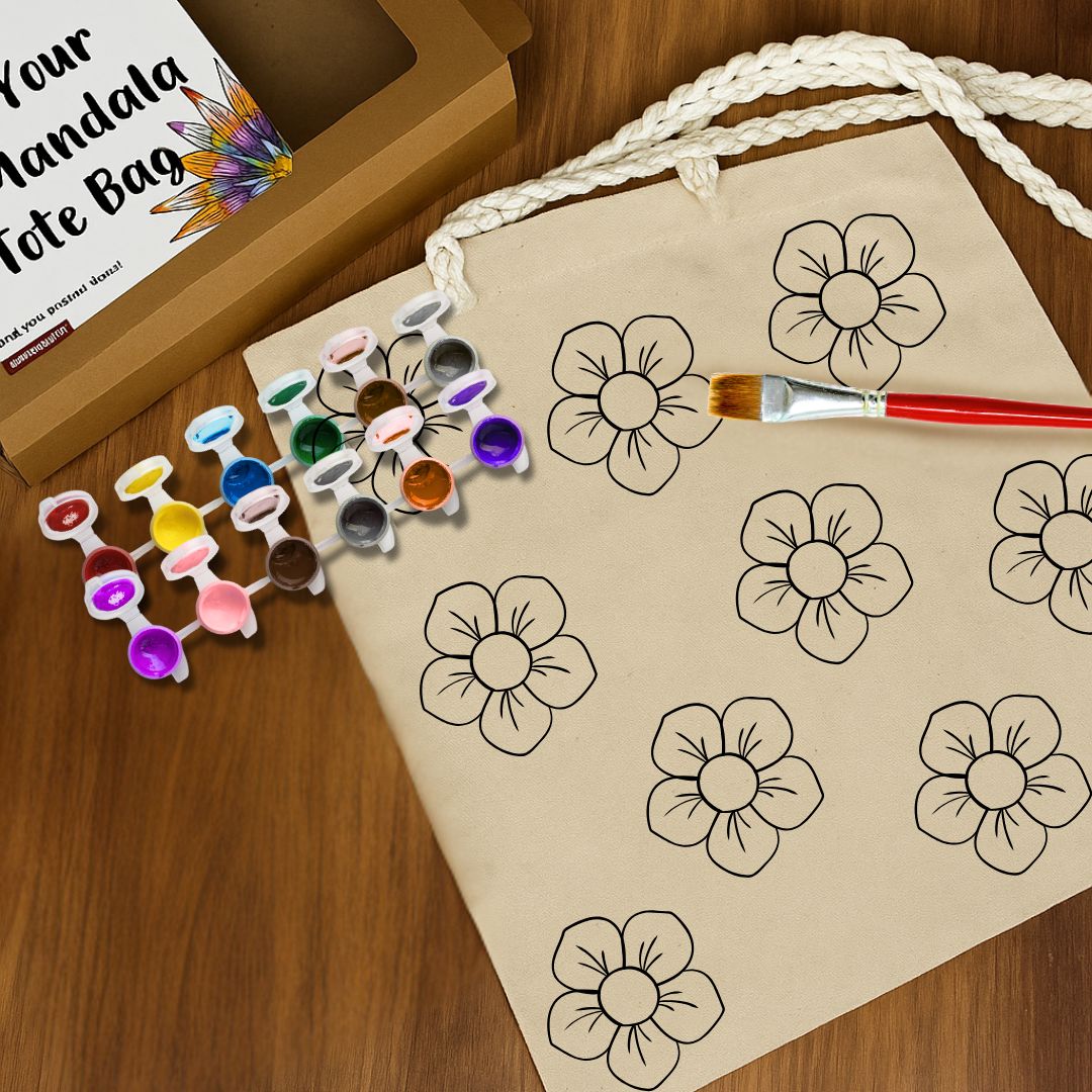 Paint Your Own Tote Bag | Flowers