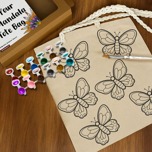 Paint Your Own Tote Bag | Butterfly