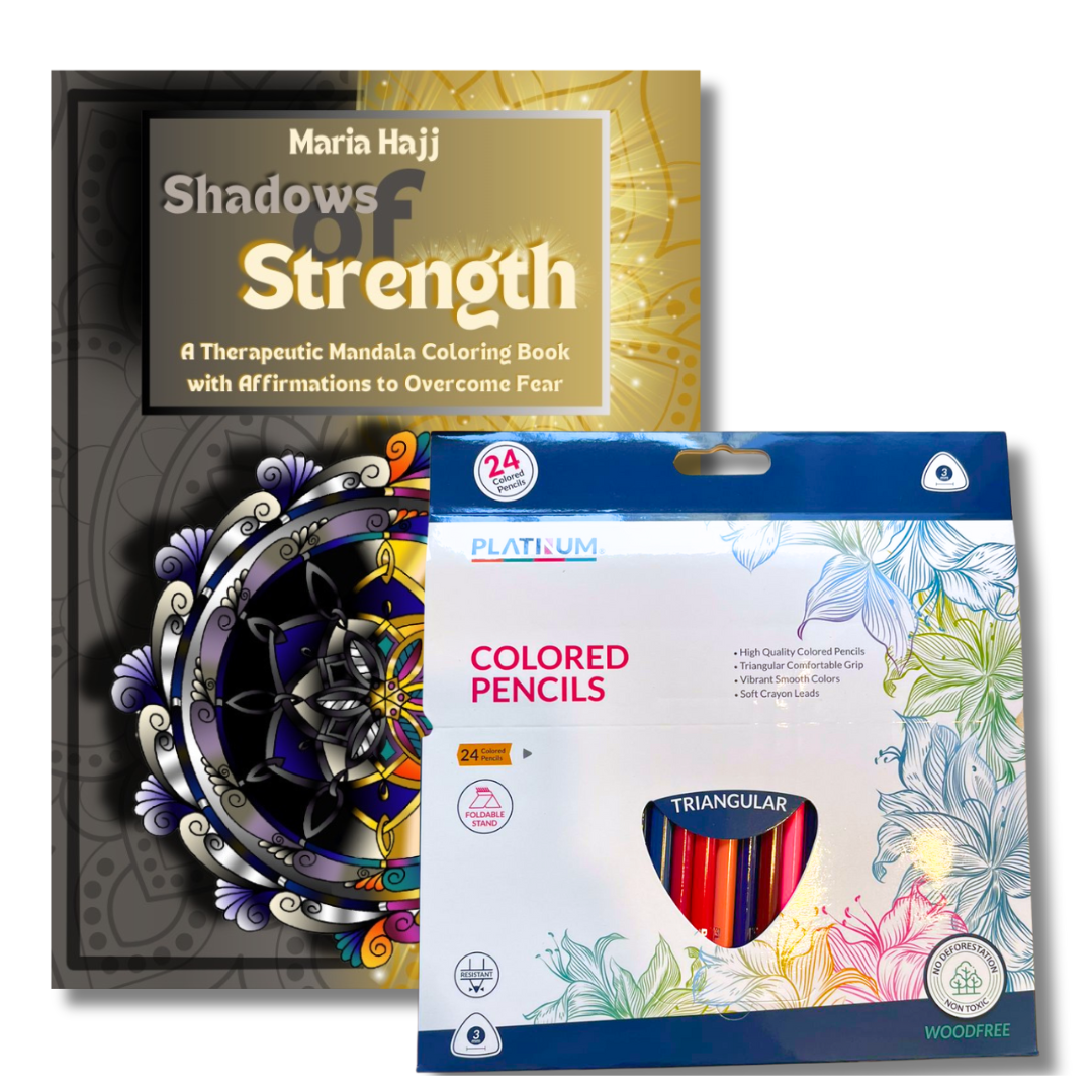 Shadows of Strength- A Therapeutic Mandala Coloring Book with Affirmations to Overcome Fear