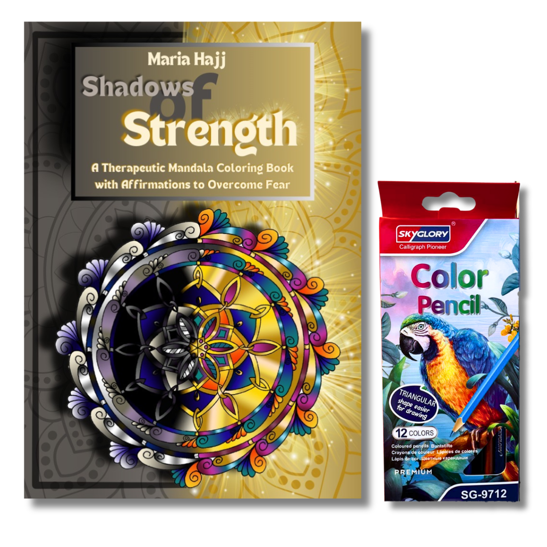 Shadows of Strength- A Therapeutic Mandala Coloring Book with Affirmations to Overcome Fear