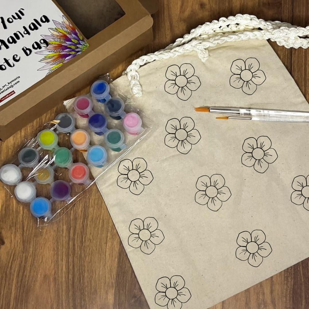 Paint Your Own Tote Bag | Flowers