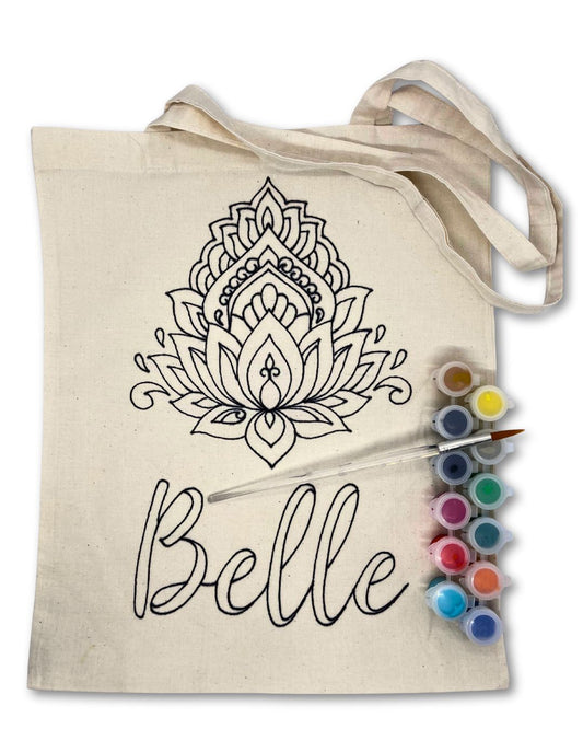 Paint Your Own Tote Bag | Lotus