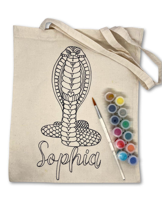Paint Your Own Tote Bag | Snake
