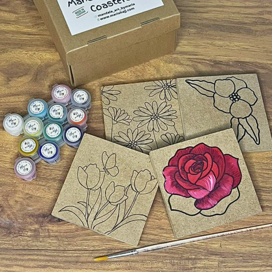 Paint Your Own Coasters | Theme Flowers