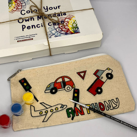 Paint Your Own Pencil Case | Vehicles
