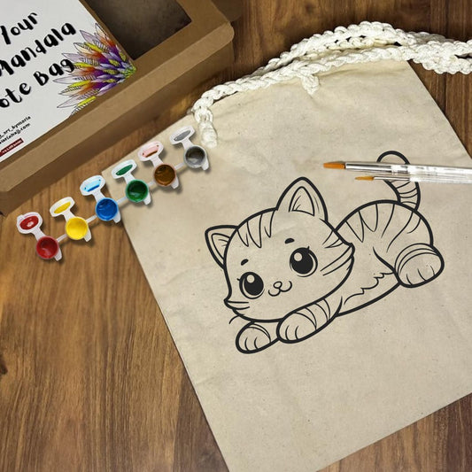 Paint Your Own Tote Bag | Cat