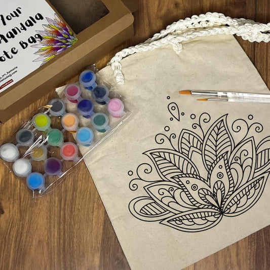 Paint Your Own Tote Bag | Lotus